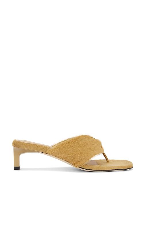 Dear Frances Wrap Mid Heel in Tan by DEAR FRANCES