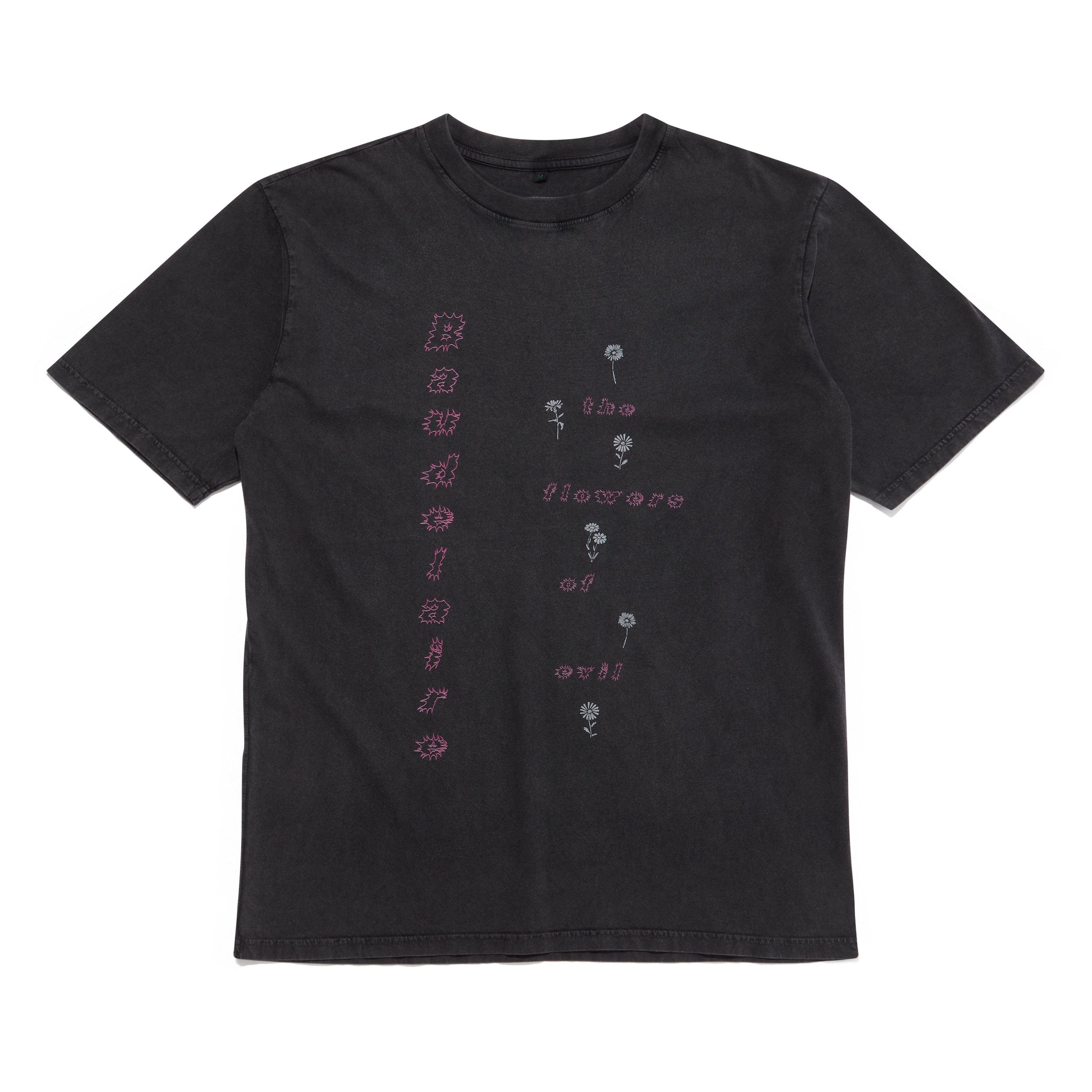 Deathmask - Men’s Baudelaire Fountain Print Tee - (Black Stone Wash) by DEATHMASK