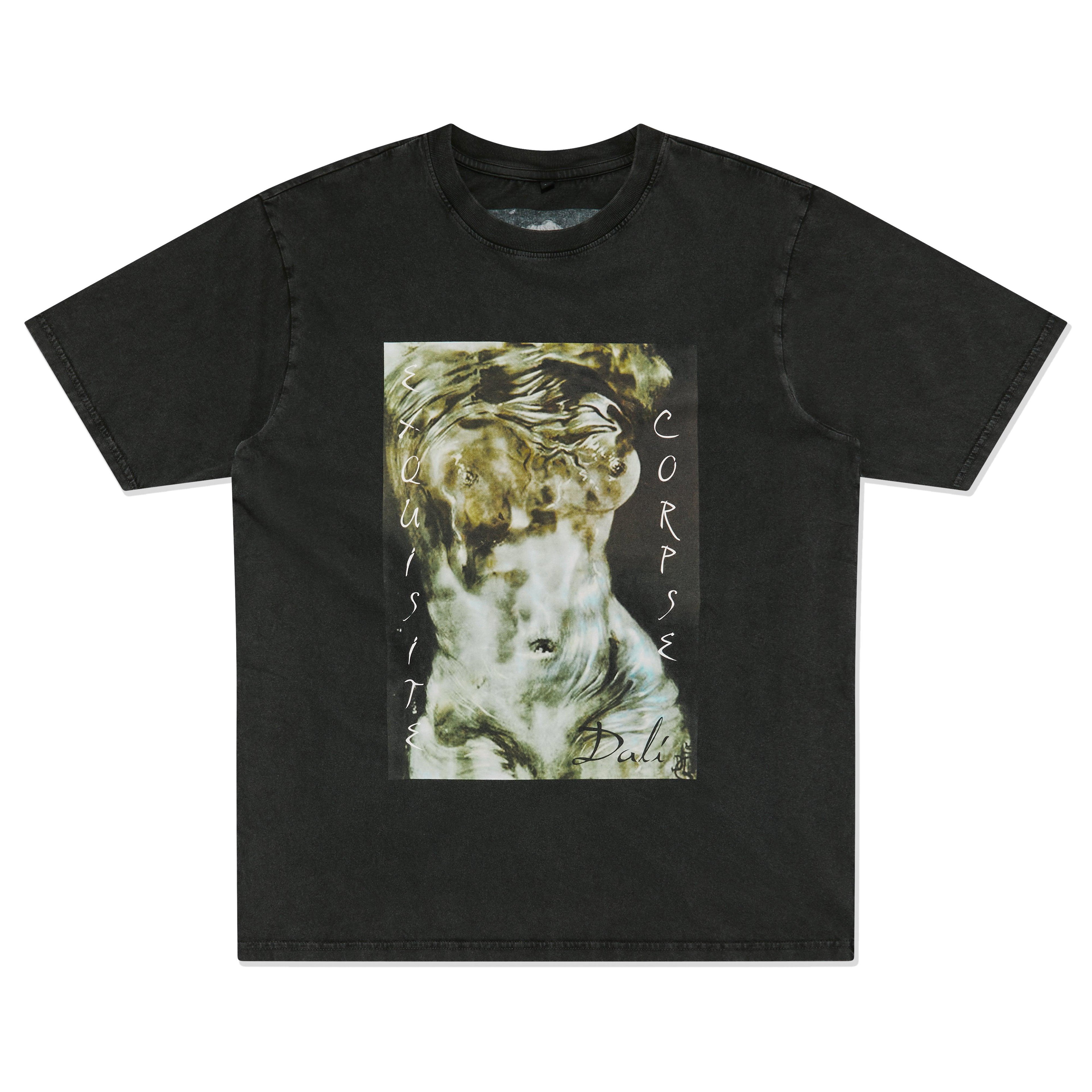 Deathmask Merchandise - Dali Exquisite Corpse T-Shirt - (Washed Black) by DEATHMASK