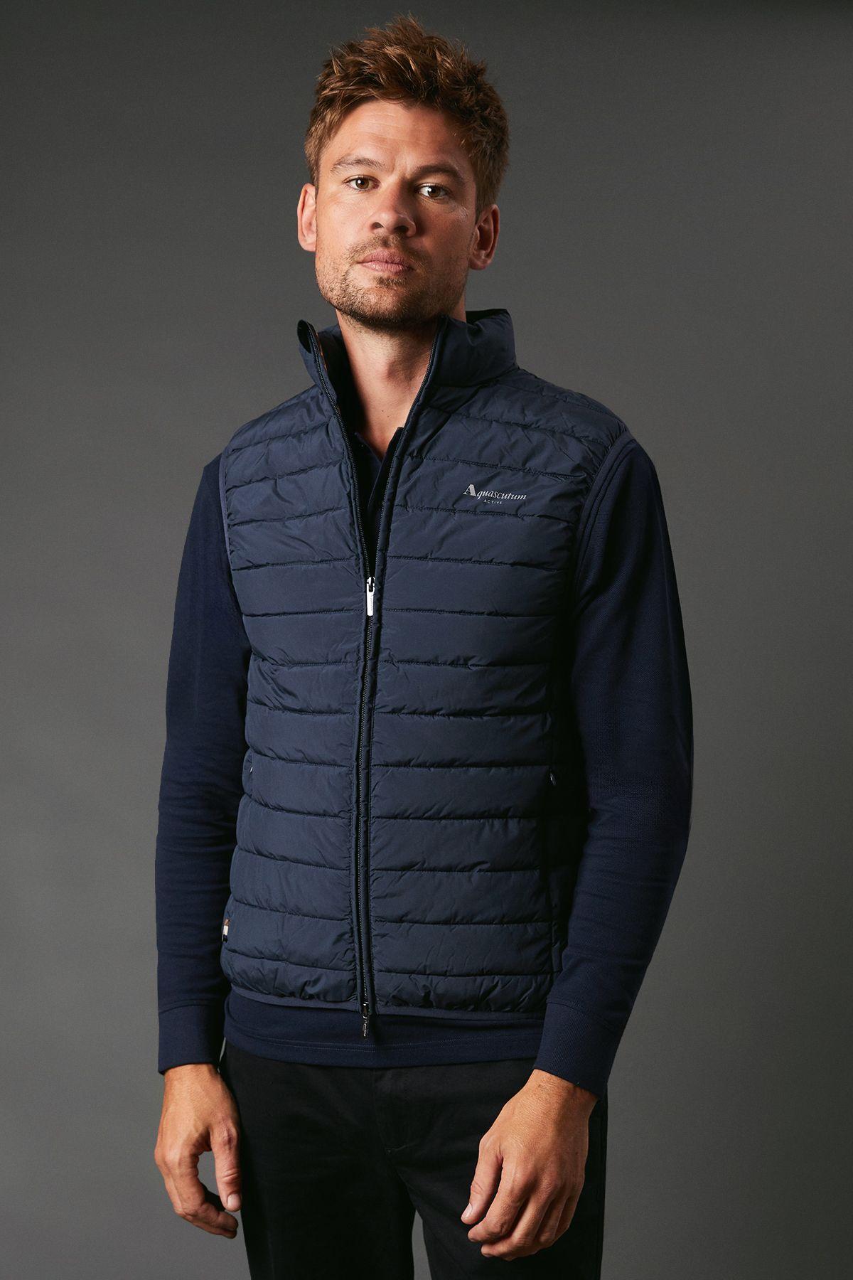 Active Rlg Lightweight Full Zip Padded Gilet Navy by DEBENHAMS