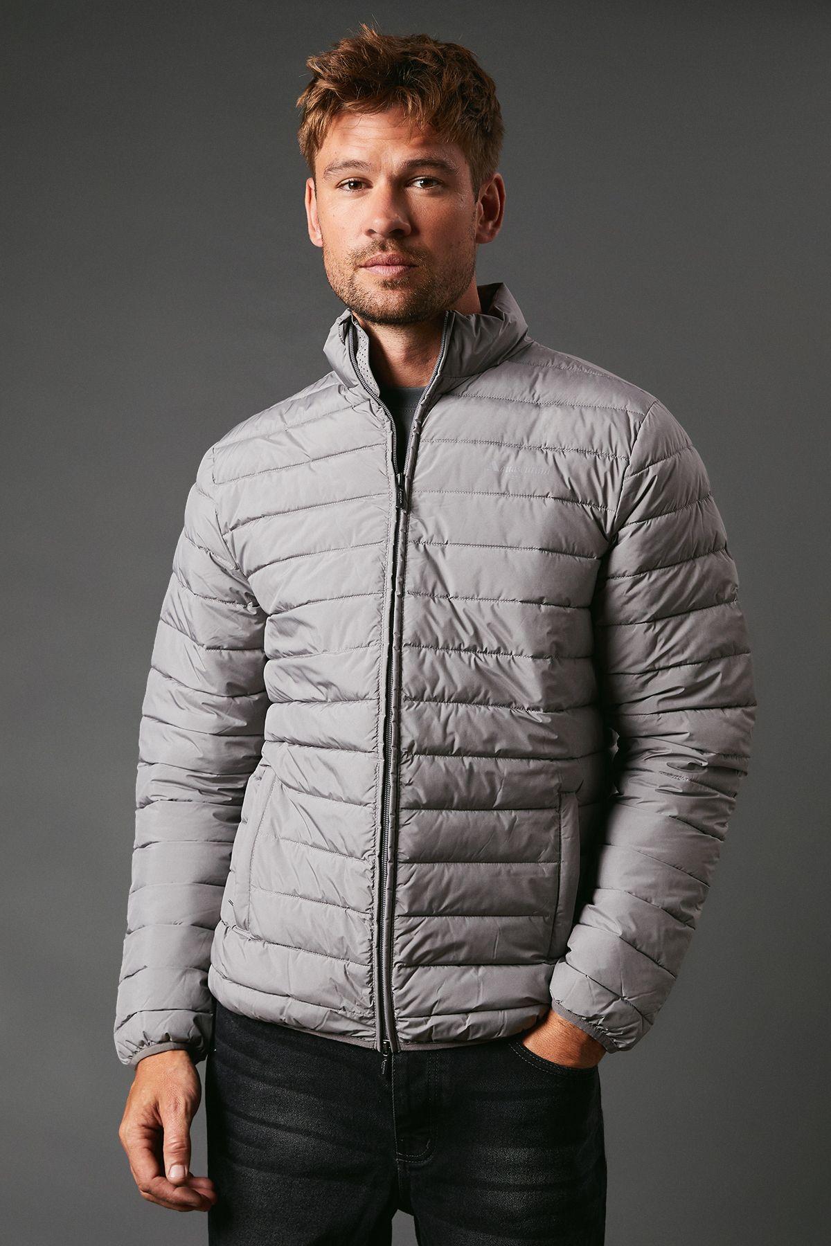 Active Rlg Lightweight Full Zip Padded Jacket Charcoal by DEBENHAMS