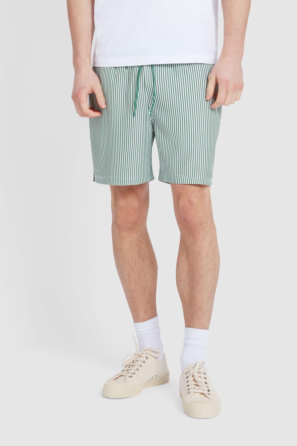 Colbert Seersucker Shorts Regular Green Meadow by DEBENHAMS