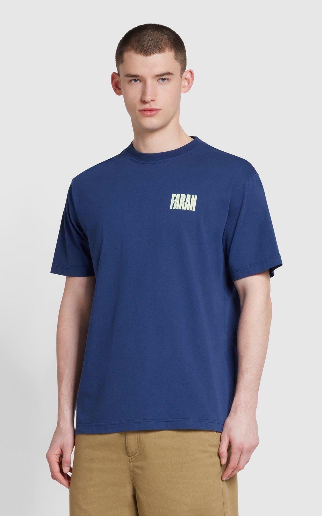 Damon Graphic T-shirt Navy by DEBENHAMS