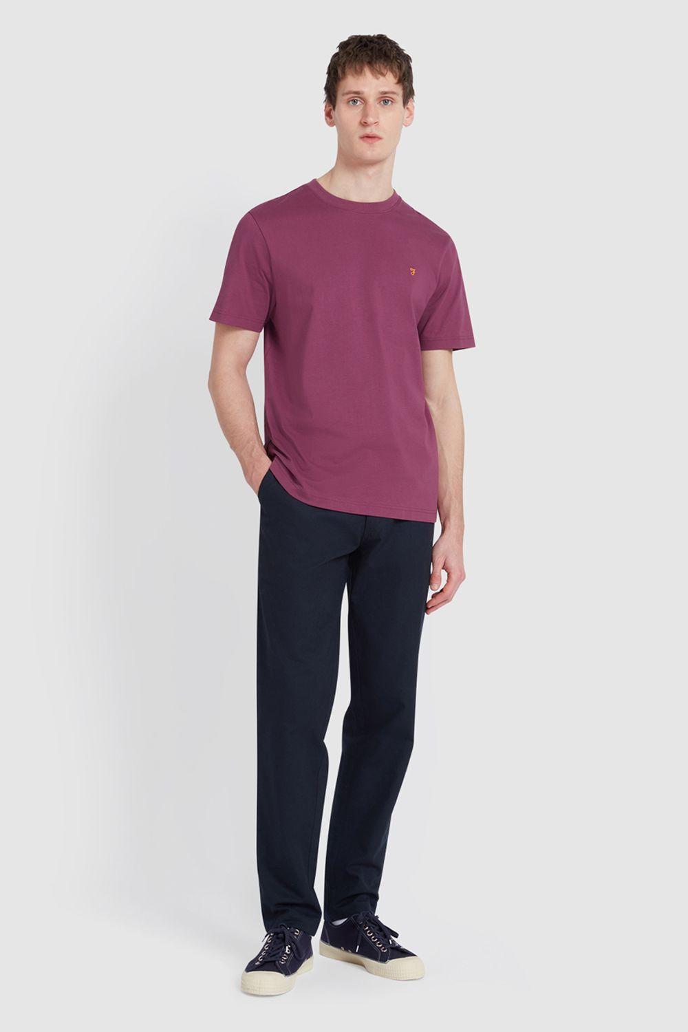 Danny Short Sleeve Tee Regular Mulberry by DEBENHAMS
