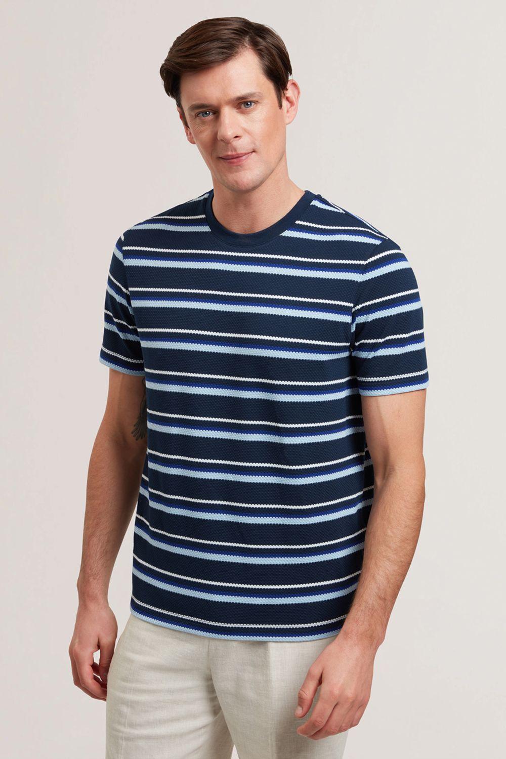 Gorano Stripe T-Shirt Navy by DEBENHAMS
