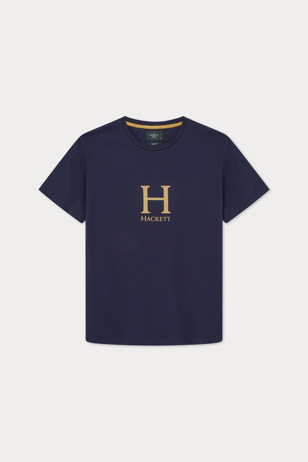 Heritage H Logo Short Sleeve T-shirt Navy by DEBENHAMS