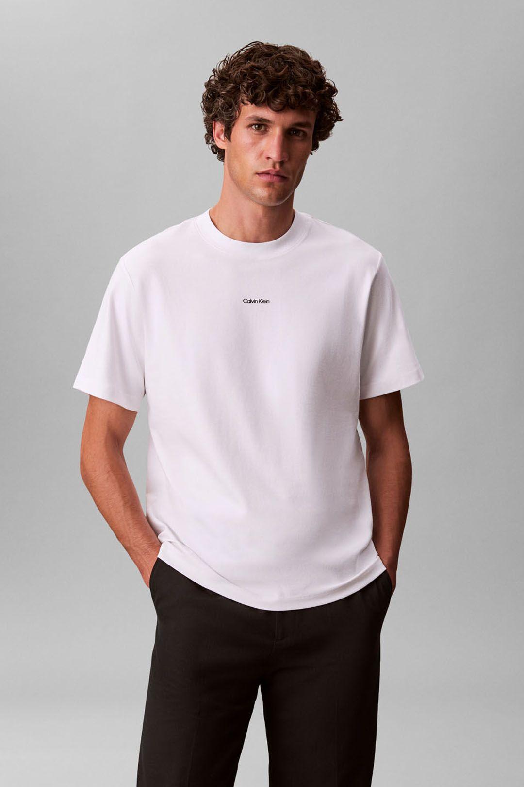 SS Stretch Cotton Pique Nano Tee Bright White by DEBENHAMS