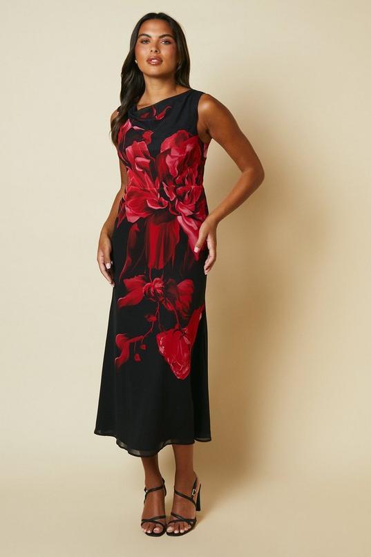 Debut London By Coast Georgette Printed Sleeveless Midi Dress by DEBUT LONDON