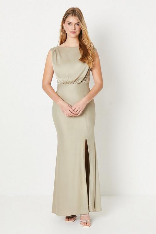 Debut London by Coast Cowl Back Satin Bridemaids Dress by DEBUT LONDON