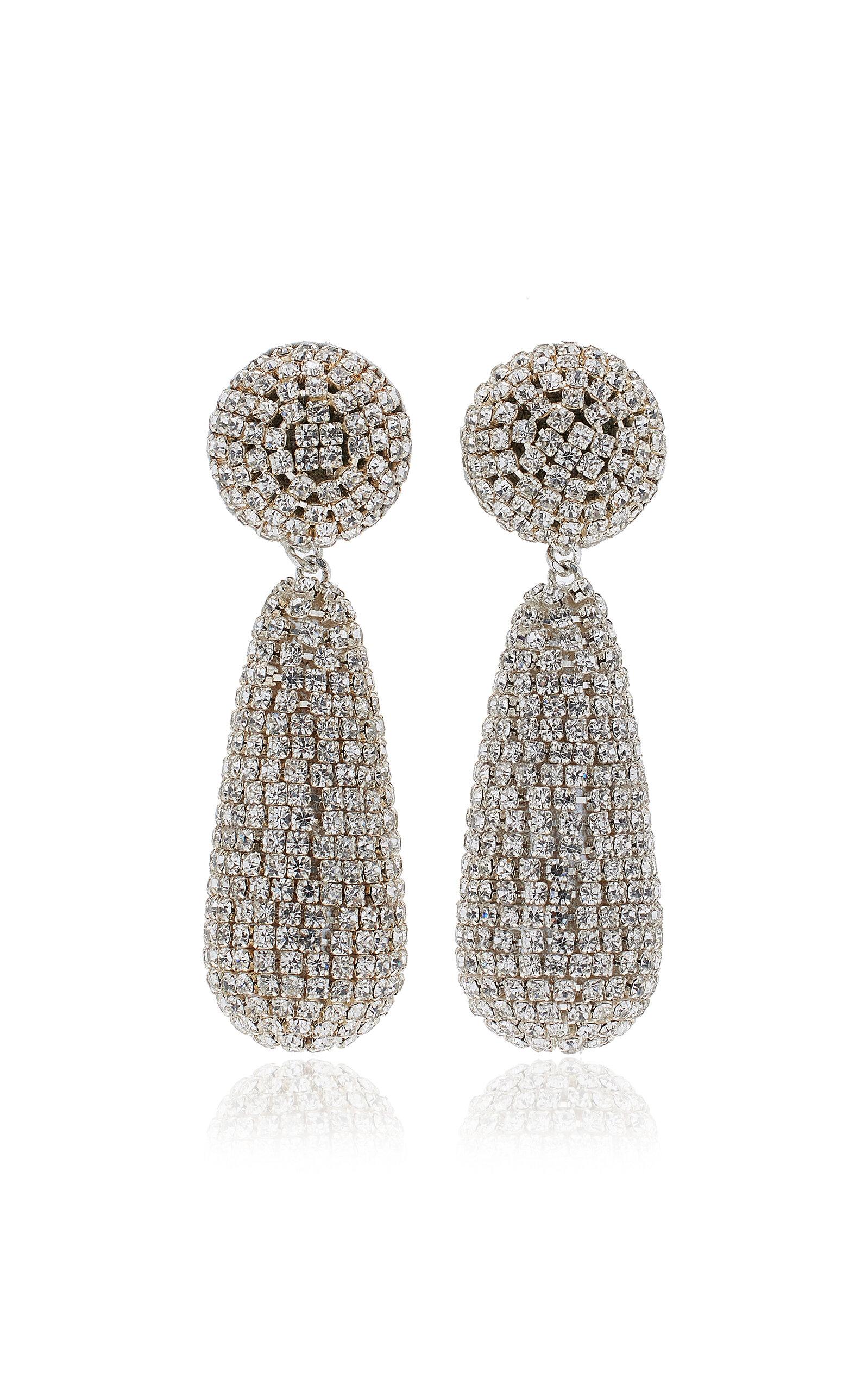 Deepa Gurnani - Emely Beaded Earrings - Silver - OS - Moda Operandi - Gifts For Her by DEEPA GURNANI Deepa Gurnani - Emely Beaded Earrings - Silver - OS - Moda Operandi - Gifts For Her by DEEPA GURNANI