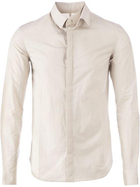 concealed button fastening slim fit shirt by DEEPTI