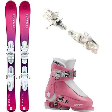 Flash Junior Pink Ski +Roce Adjustable Ski Boot by DEFIANCE