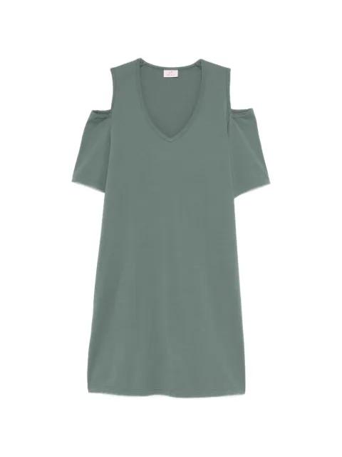 V-neck cold-shoulder mini dress by DEHA