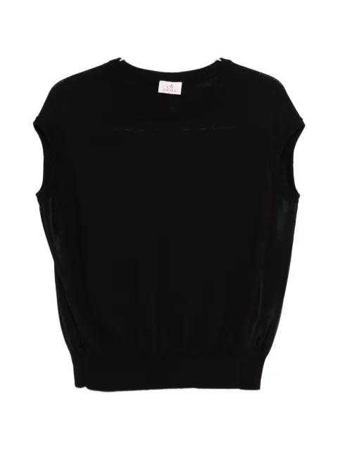 crew-neck panelled vest by DEHA