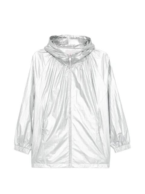 metallic hoodied jacket by DEHA