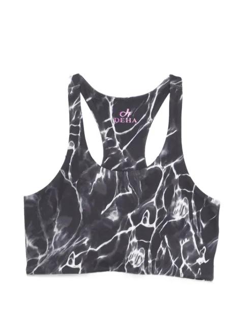 racerback printed sports bras by DEHA
