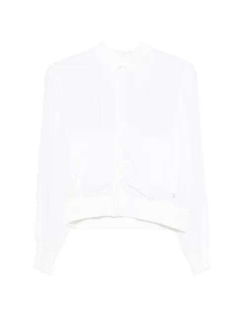 zip-up cropped jacket by DEHA