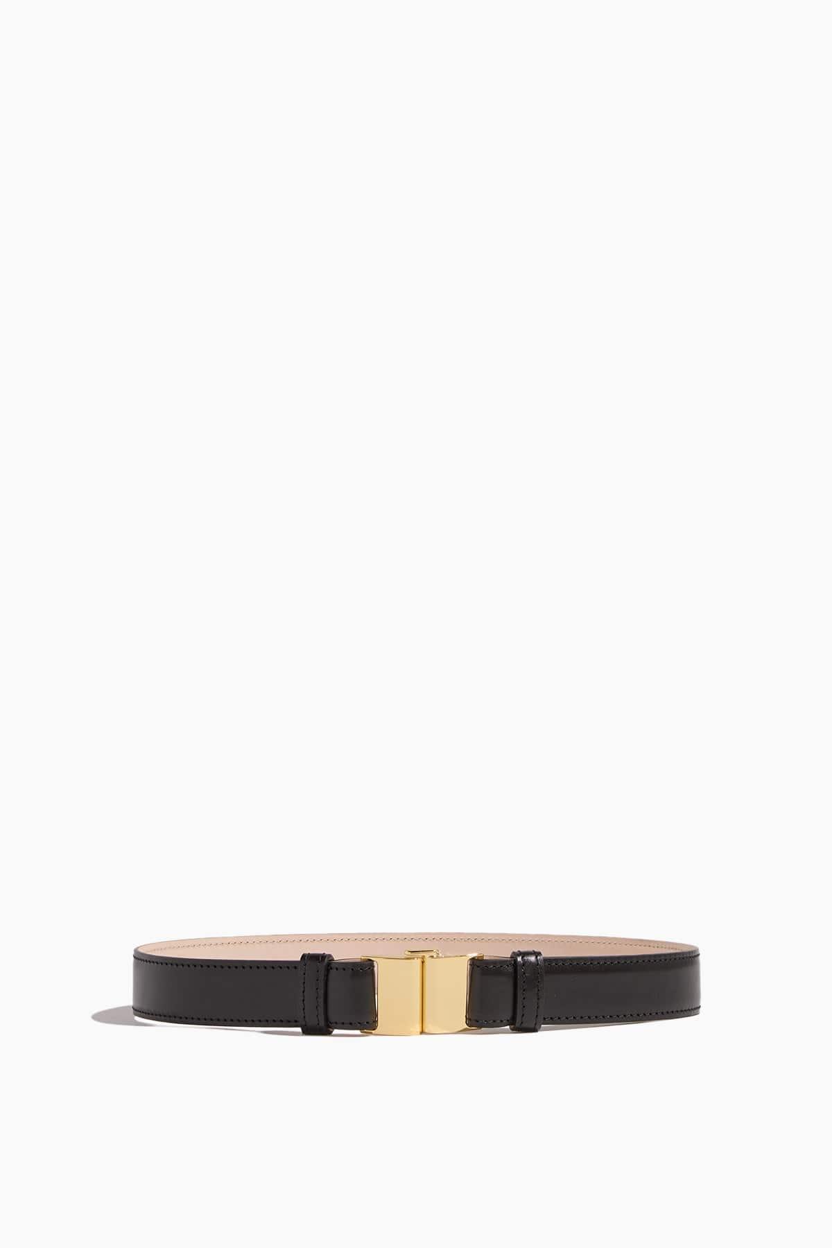 Capet Belt in Black/Gold by DEHANCHE
