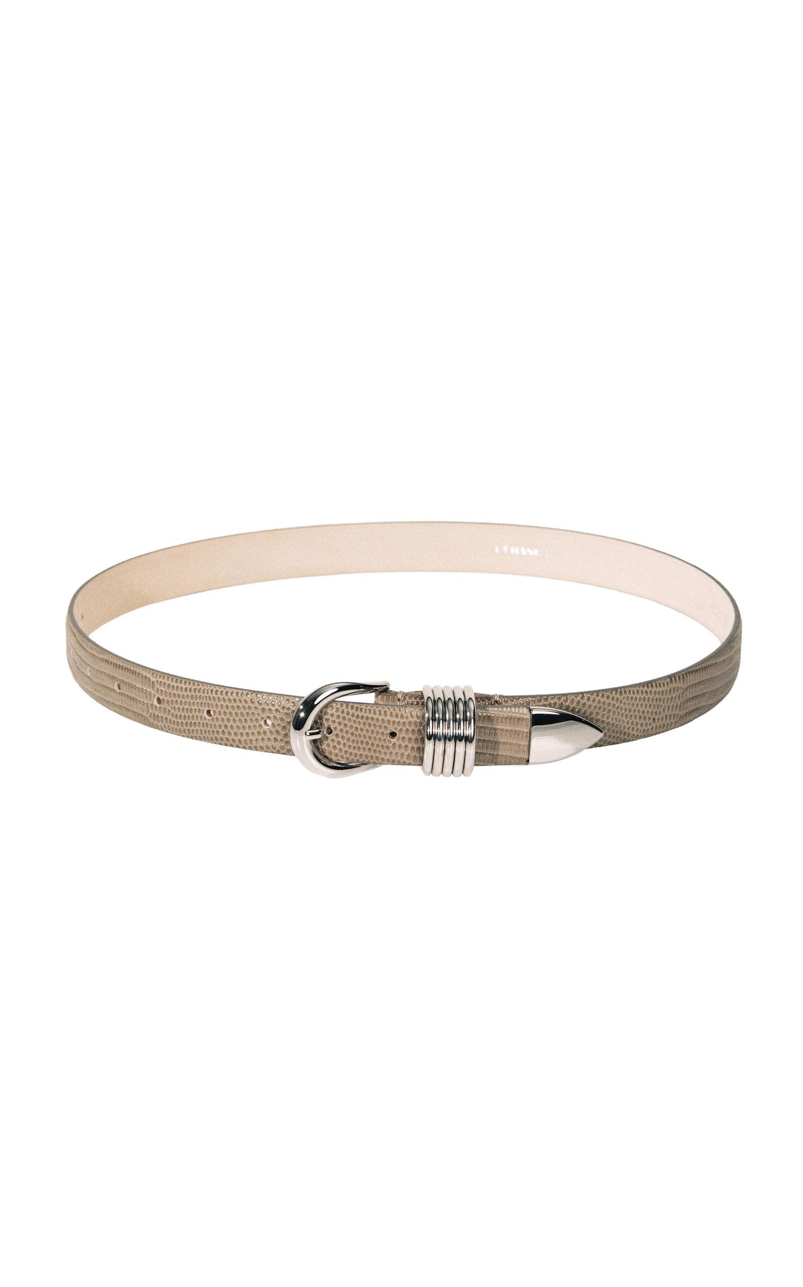 Déhanche Hollyhock Lizard-Effect Leather Belt -oda Operandi by DEHANCHE