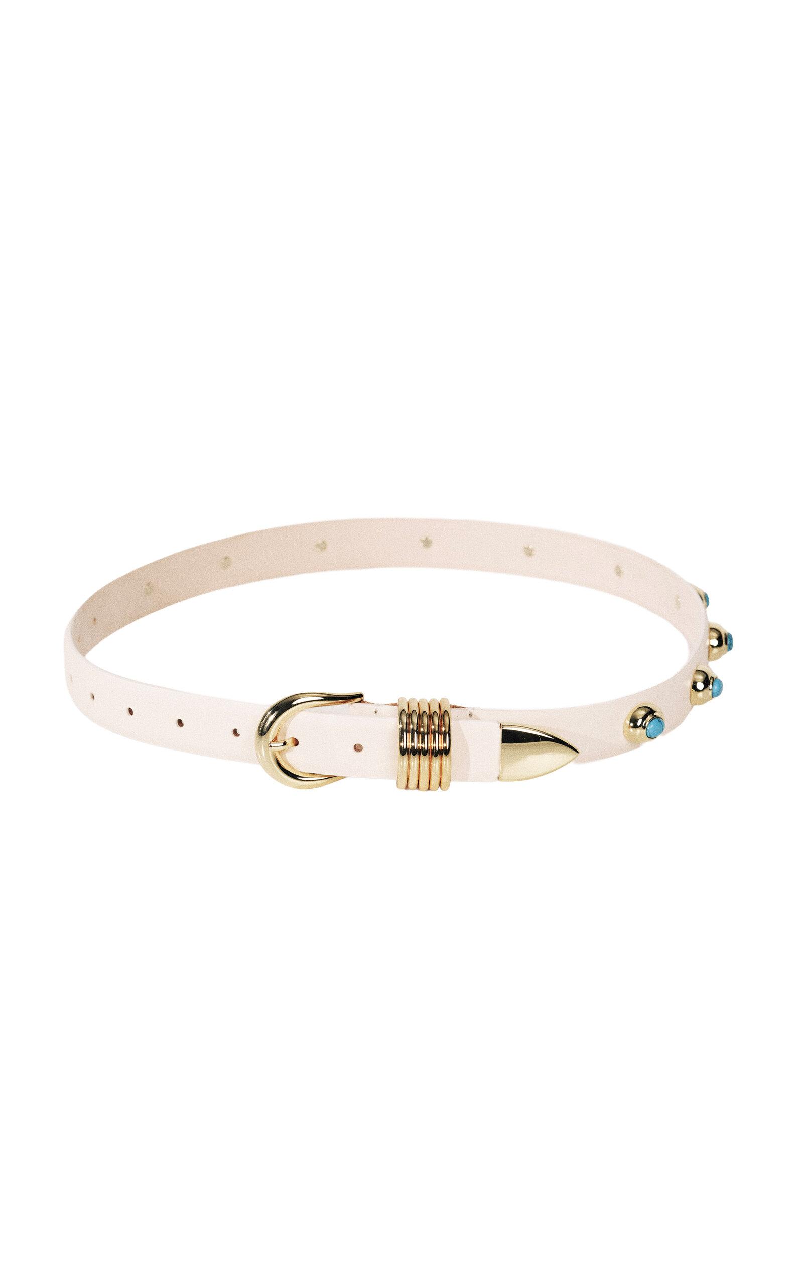 Déhanche Hollyhock Turquoise Leather Belt - Moda Operandi by DEHANCHE