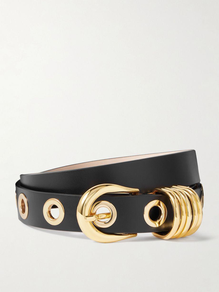 Hollyhock Rivet eyelet-embellished leather waist belt by DEHANCHE