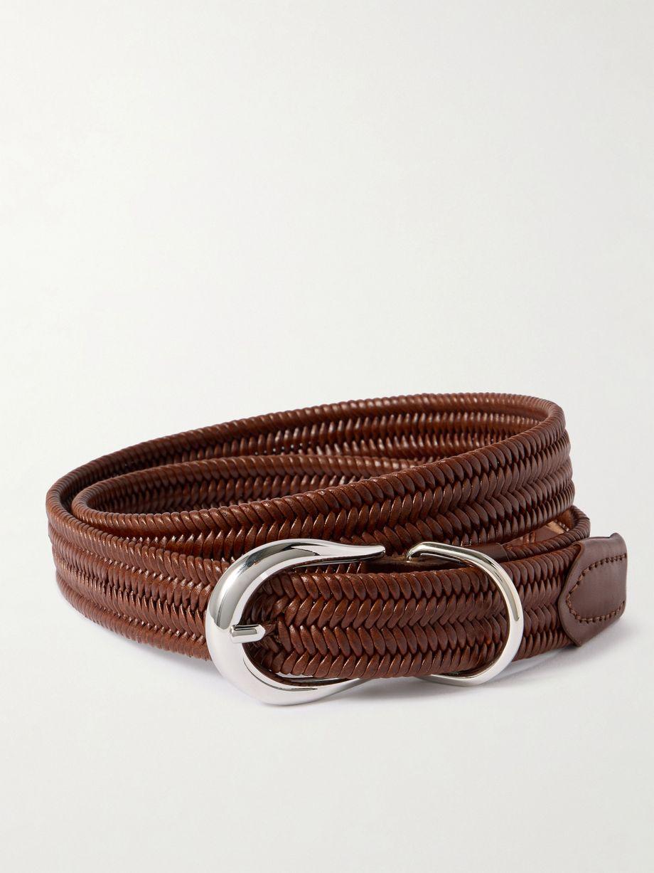 Hollyhock braided leather belt by DEHANCHE