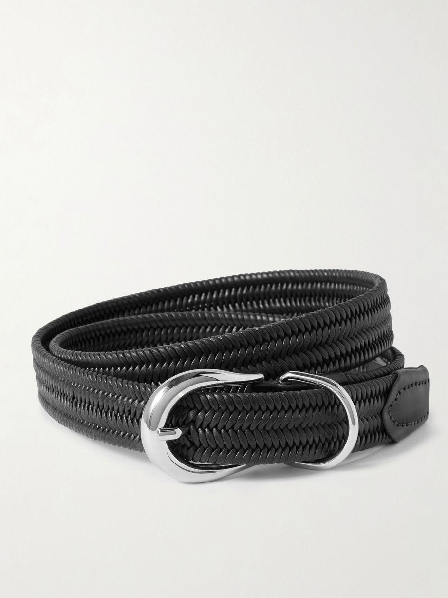 Hollyhock braided leather belt by DEHANCHE