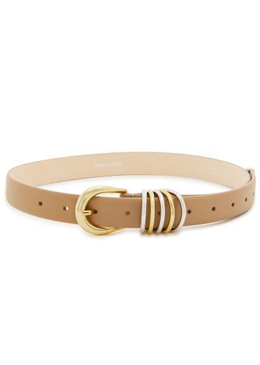 Hollyhock leather belt by DEHANCHE