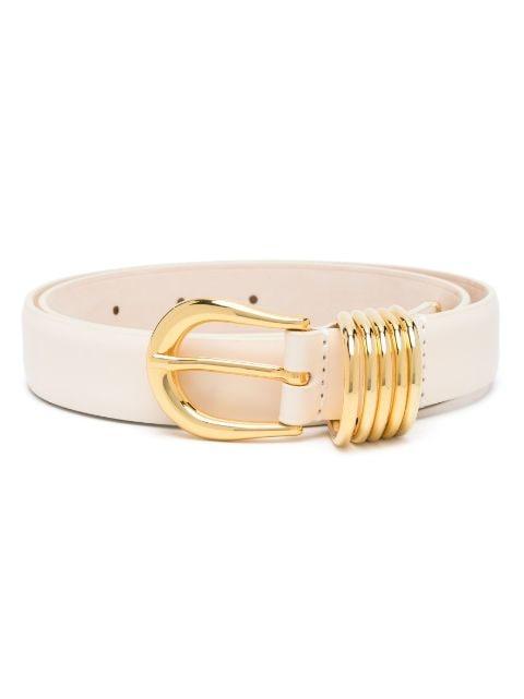 Hollyhock leather belt by DEHANCHE
