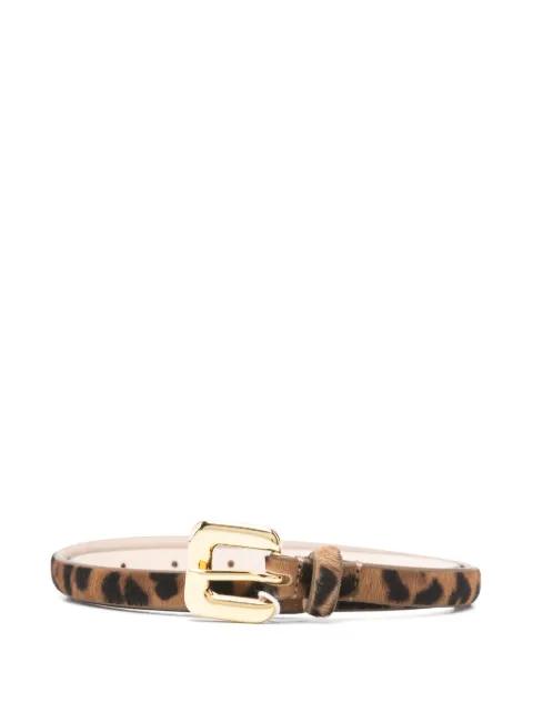 Mara jaguar-print buckled belt by DEHANCHE