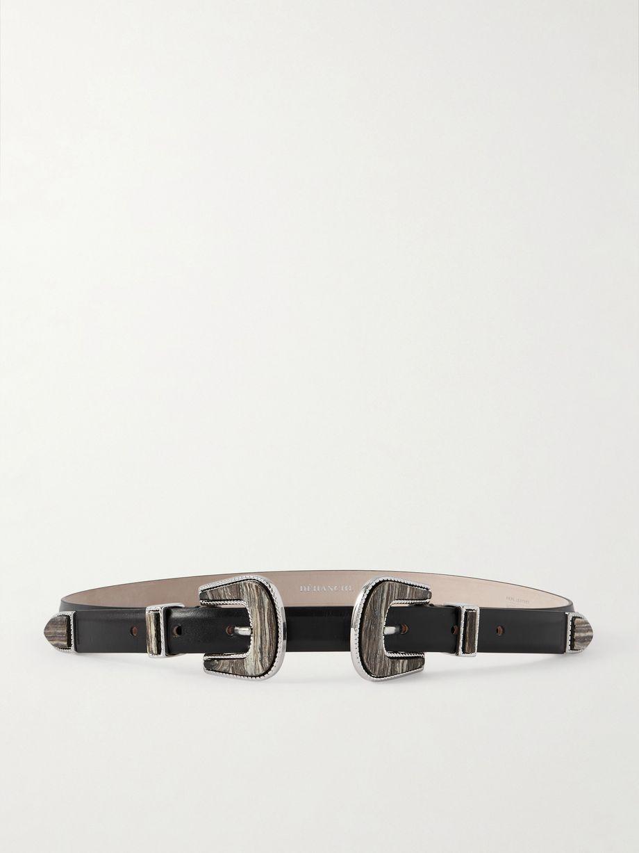 Travertine leather belt by DEHANCHE