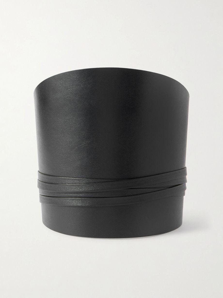 Undone leather waist belt by DEHANCHE