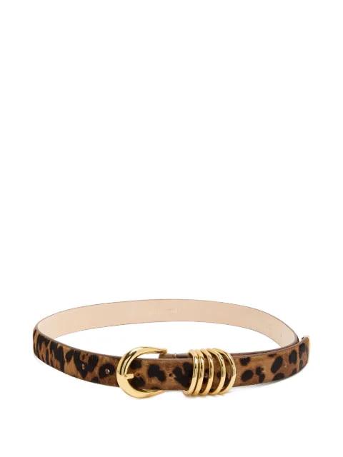 leopard-print calf-hair belt by DEHANCHE