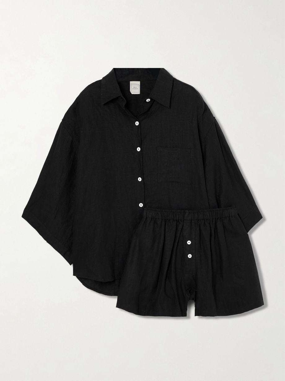 03 linen shirt and shorts set by DEIJI STUDIOS