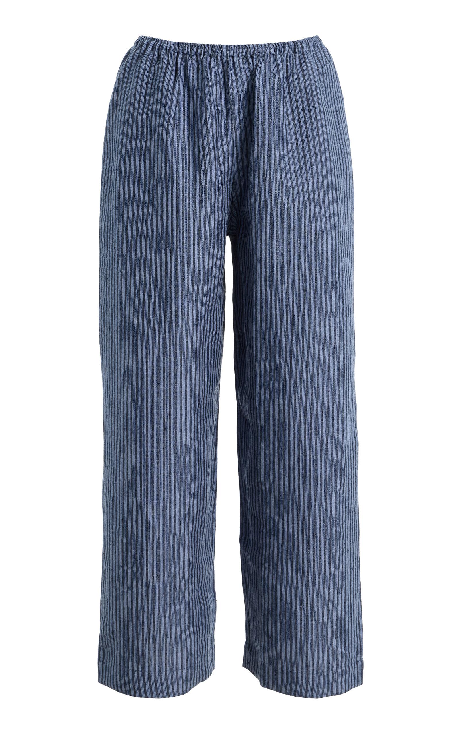 Deiji Studios Ease Striped Linen Trousers - Moda Operandi by DEIJI STUDIOS