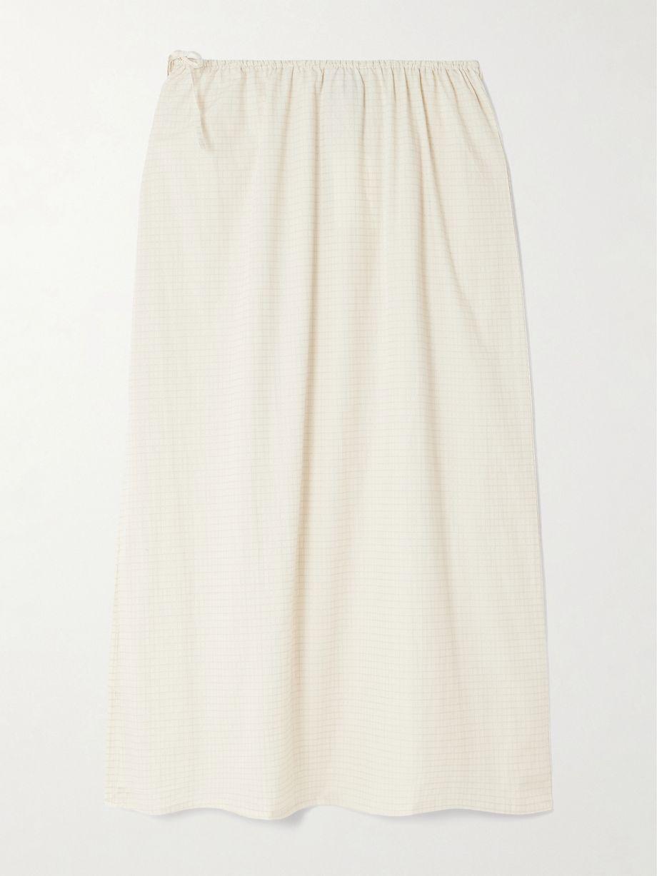 Mid Day checked organic cotton-poplin midi skirt by DEIJI STUDIOS