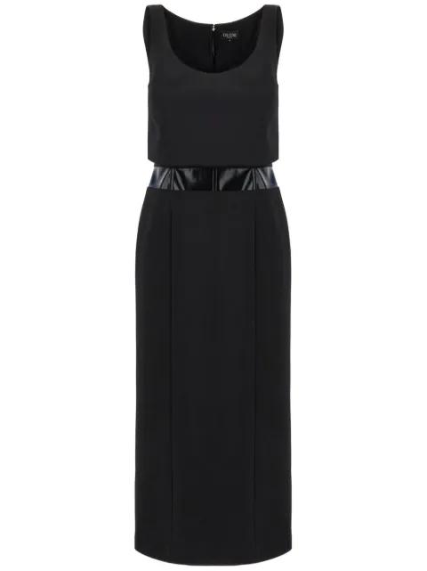 contrasting-panel midi dress by DEL CORE