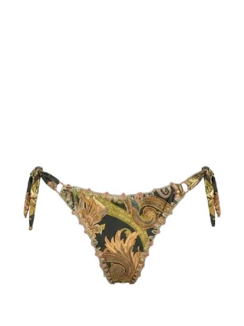 Akal paisley-print crochet-trim bikini bottoms by DEL MAAR