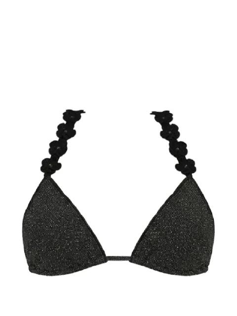 Arapy crochet-flower bikini top by DEL MAAR