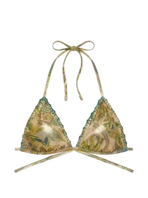 Kaima paisley-pattern bikini top by DEL MAAR