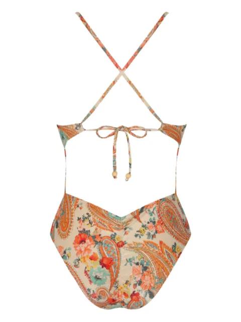 Katari ruffled tie swimsuit by DEL MAAR