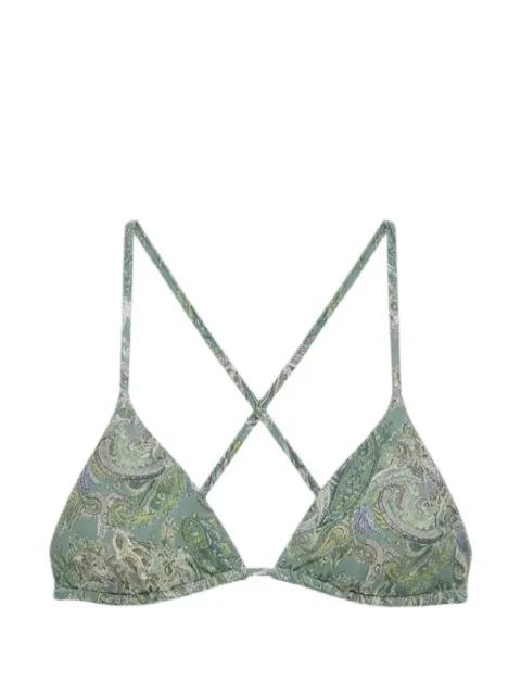 Lariaqui paisley-print bikini top by DEL MAAR