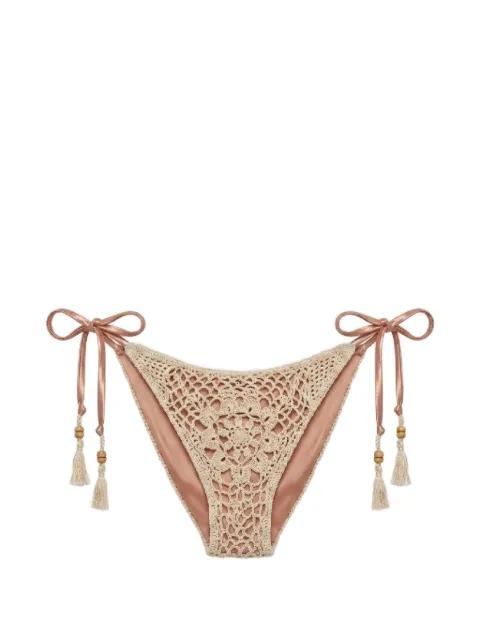 Libi crochet-knit bikini bottoms by DEL MAAR