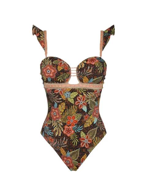Yanqay floral ruffle swimsuit by DEL MAAR