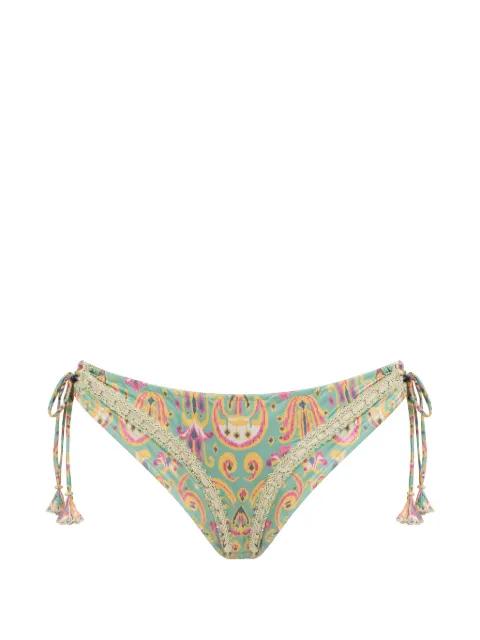 print crochet bikini bottoms by DEL MAAR