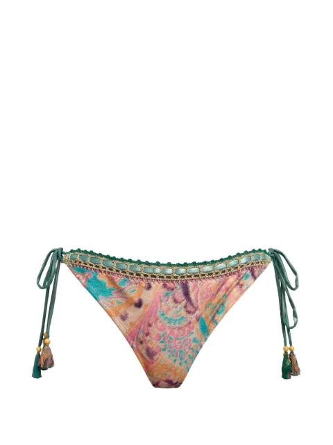 reversible paisley crochet bikini bottoms by DEL MAAR
