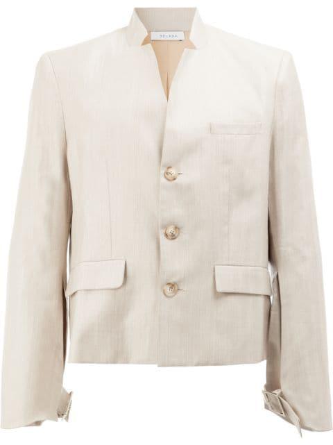 cropped V-neck blazer by DELADA