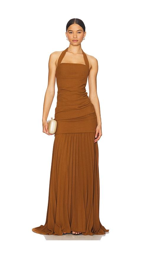 DELFI Delilah Dress in Chocolate by DELFI