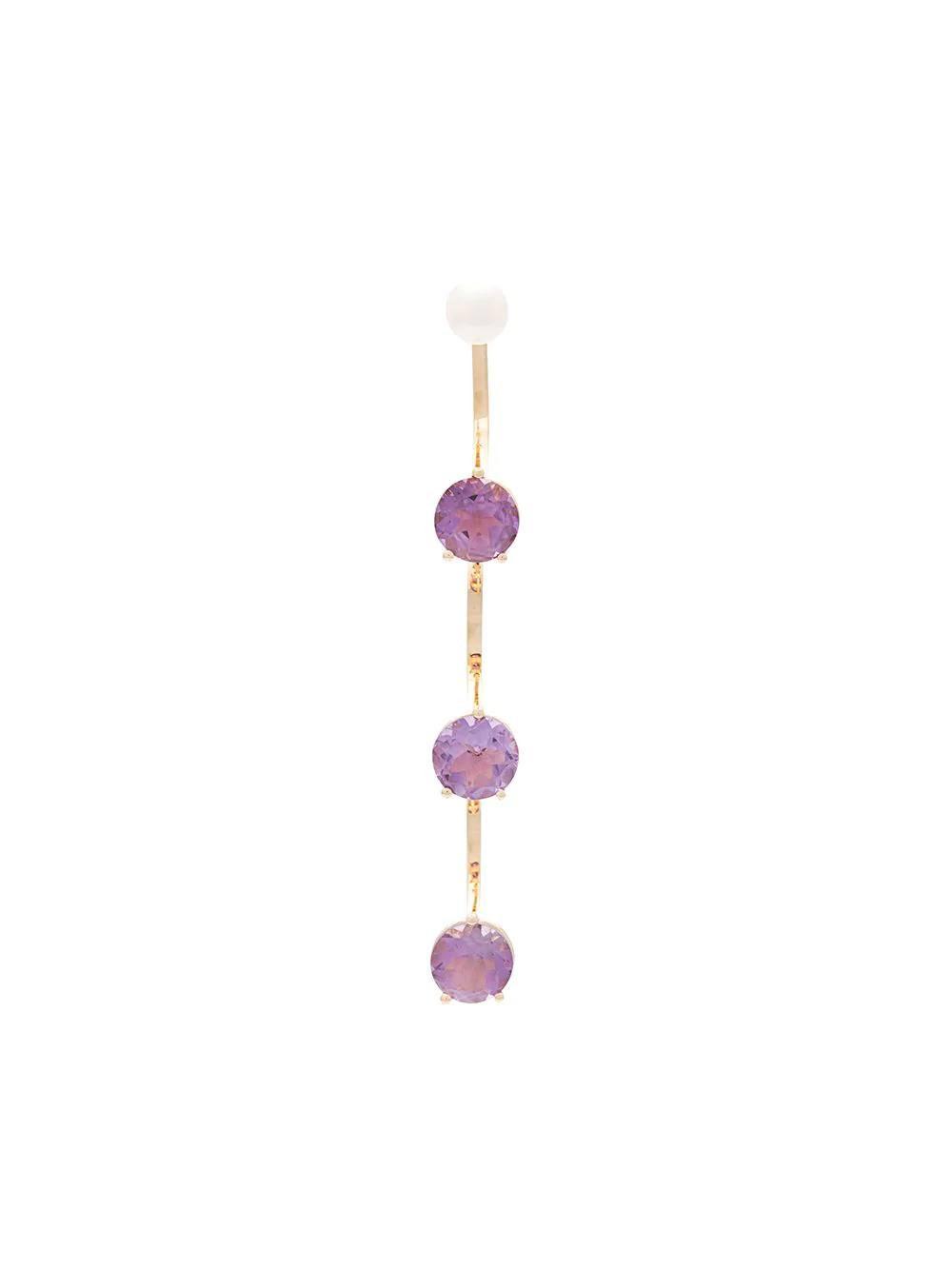 Amethyst Drops Earring by DELFINA DELETTREZ