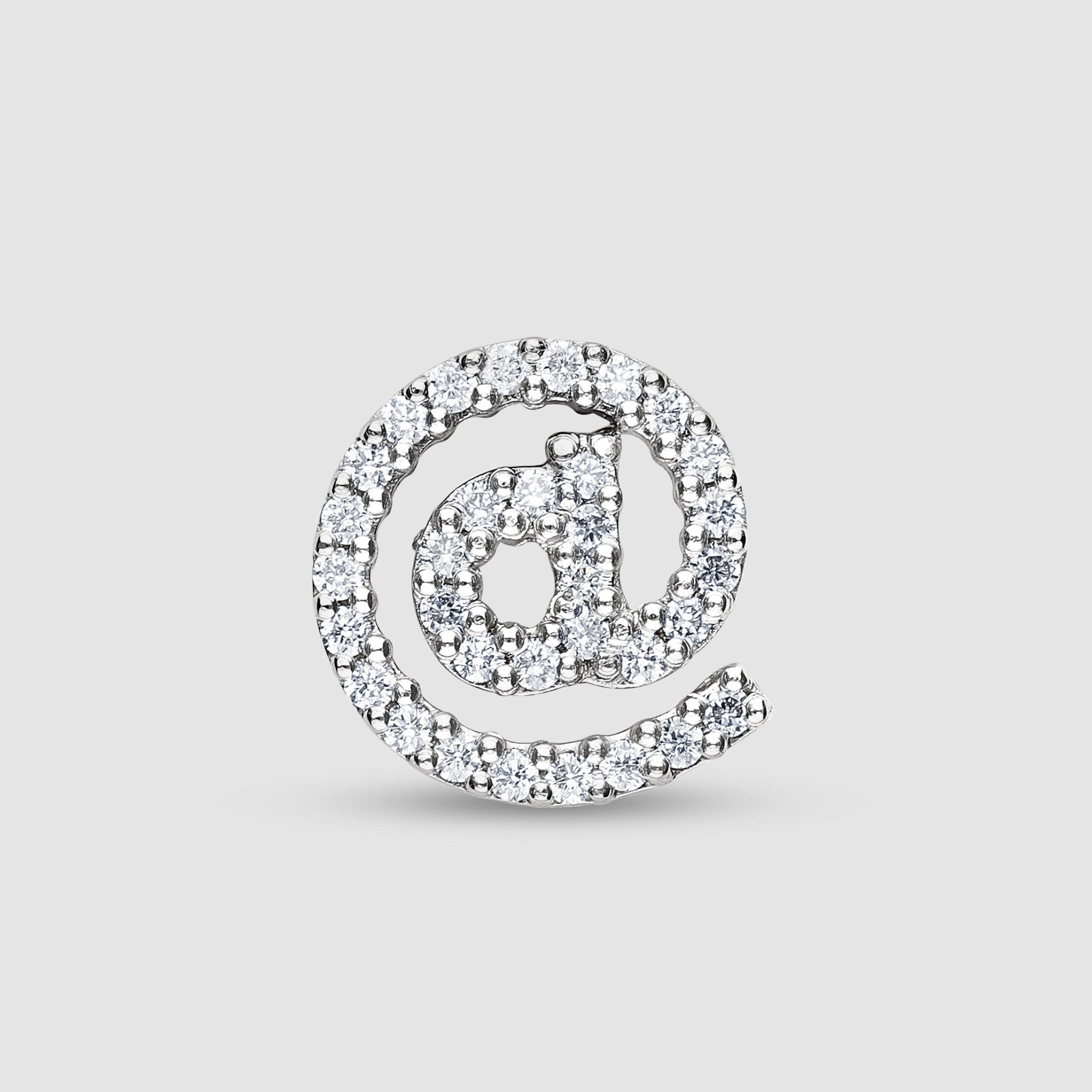 Delfina Delettrez - 1987 Snail Stud - (White Gold) by DELFINA DELETTREZ